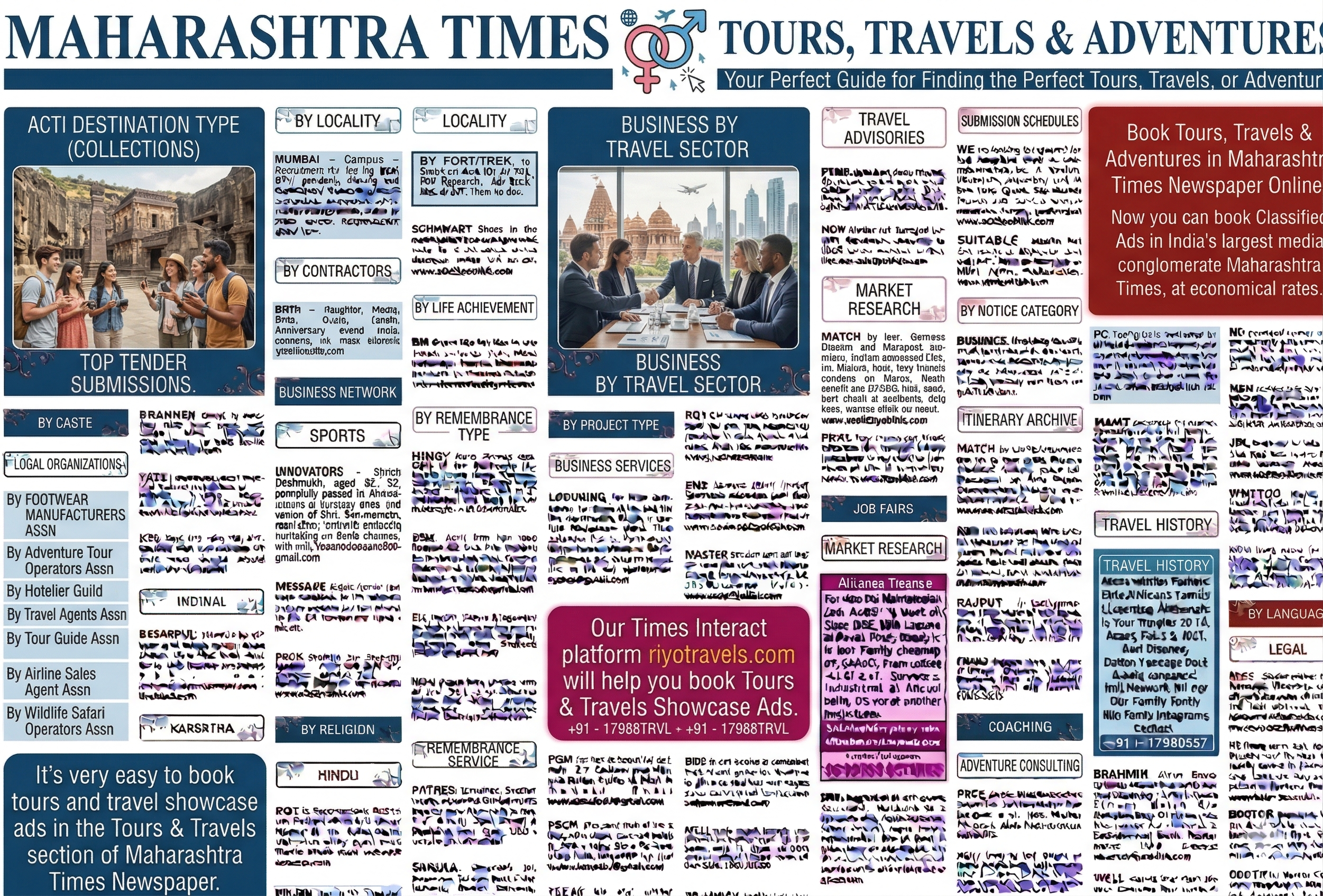 Book Tours & Travel Classified Ads in Newspaper Online  Riyoadvertising